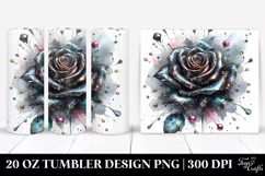 Vibrant Watercolor Rose Tumbler Product Image 1