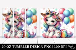 Baby Unicorn Balloons Tumbler Product Image 1