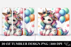 Baby Unicorn Balloons Tumbler Product Image 1