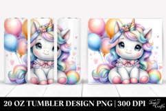 Baby Unicorn Balloons Tumbler Product Image 1