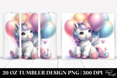 Baby Unicorn with Balloons | 20 Oz Tumbler Product Image 1