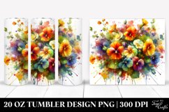 Abstract Colorful Bouquet Nasturtium 20 oz Tumbler Product Image 1