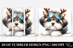 Expressive Havanese Pup, Watercolor 20 Oz Tumbler Product Image 1