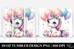 Baby Unicorn in Bubble | 20 Oz Tumbler Product Image 1
