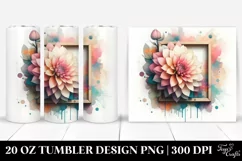 Abstract Stained Dahlia 20 Oz Tumbler Product Image 1