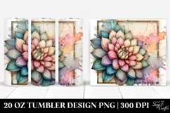 Abstract Stained Dahlia 20 Oz Tumbler Product Image 1