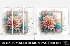 Abstract Stained Dahlia 20 Oz Tumbler Product Image 1