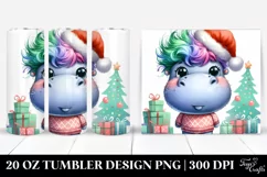 Expressive Hippo 20 Oz Tumbler with Crazy Haircut Product Image 1