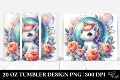 Baby Unicorn in Bubble | 20 Oz Tumbler Product Image 1