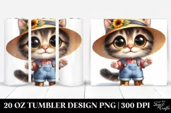 Baby Cat Caricature Tumbler Product Image 1