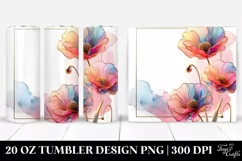 Abstract Shiny Poppy Clipart 20 Oz Tumbler Product Image 1