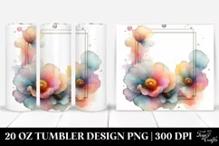 Abstract Shiny Poppy Clipart 20 Oz Tumbler Product Image 1