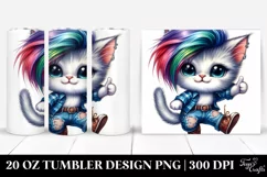 Cute Baby Cat Running, 20 Oz Tumbler Product Image 1