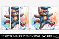 Cute Baby Cat with Cool Haircut 20 Oz Tumbler Product Image 1