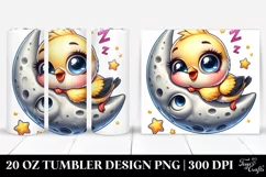 Colorful Crazy Baby Goldfinch Napping | 20 Oz Tumbler Product Image 1