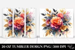 Vibrant Bouquet Gold Foil | 20 Oz Tumbler Product Image 1