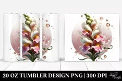 Glossy Snapdragon with Golden Insertions | 20 Oz Tumbler Product Image 1