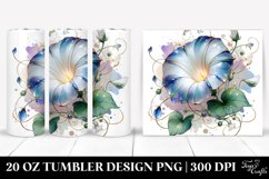 Vibrant Watercolor Morning Glory Tumbler Product Image 1