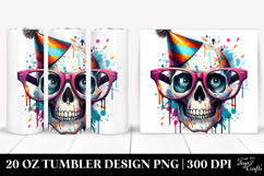 Funny Skeleton with Oversized es 20 Oz Tumbler Product Image 1