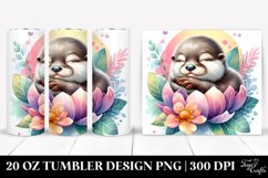 Colorful Sleeping Otter | 20 Oz Tumbler Product Image 1
