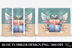 Colorful Gift Box with Angel Crown, Clipart 20 Oz Tumbler Product Image 1