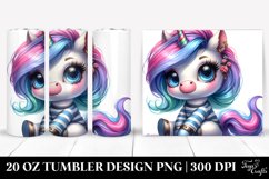 Cute Baby Unicorn with Cool Haircut 20 Oz Tumbler Product Image 1
