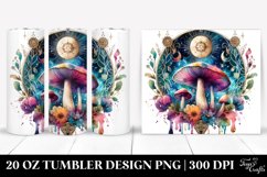 Vibrant Magical Celestial Mushroom Clipart Product Image 1