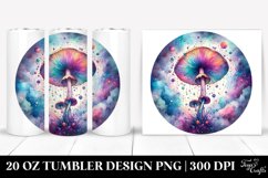 Vibrant Celestial Mushroom Clipart 20 Oz Tumbler Product Image 1