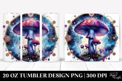 Vibrant Celestial Mushroom Clipart 20 Oz Tumbler Product Image 1