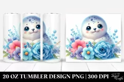 Colorful Baby Seal Resting | 20 Oz Tumbler Product Image 1