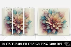 Abstract Shiny Retro Dahlia 20 Oz Tumbler Product Image 1