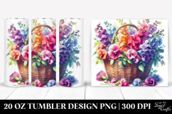 Colorful Basket of Sweet Pea Tumbler Product Image 1