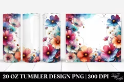 Colorful Watercolor Frame | 20 oz Tumbler Product Image 1