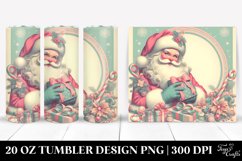 Pastel Christmas Santa Image, 20 Oz Tumbler Product Image 1