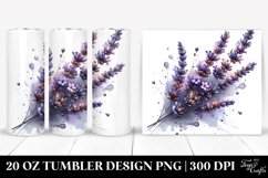 Glossy Lavender Watercolor Tumbler Product Image 1
