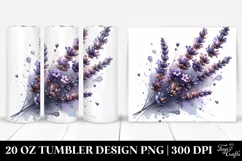 Glossy Lavender Watercolor Tumbler Product Image 1