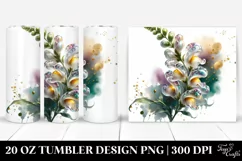 Shiny Watercolor Snapdragon Tumbler Product Image 1