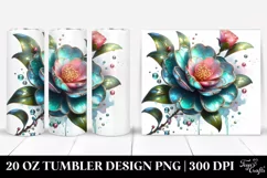 Camellia Watercolor Tumbler Product Image 1