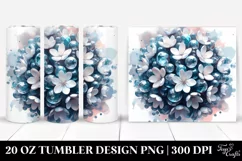Abstract Shiny Jasmine | 20 Oz Tumbler Product Image 1