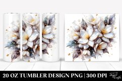 Golden Watercolor Jasmine Tumbler Product Image 1