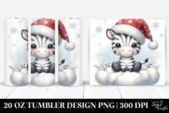 Cute Baby Zebra Winter 20 oz Tumbler Product Image 1
