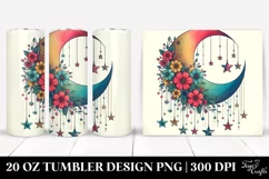 Whimsical Colorful Moon and Stars Design | 20 oz Tumbler Product Image 1