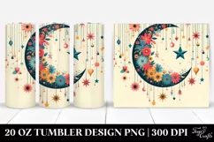 Whimsical Colorful Moon and Stars Design | 20 oz Tumbler Product Image 1