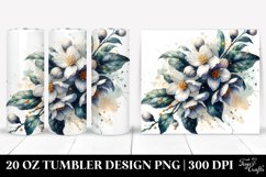 20 Oz Tumbler Sublimation | Shiny Jasmine with Golden Product Image 2