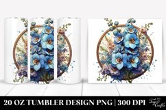 Detailed Wooden Delphinium Tumbler Product Image 1