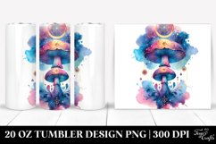 Vibrant Celestial Mushroom Design, High-Quality 20 Oz Product Image 1