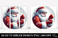 Simple Christmas Santa Image, Transparent 20 Oz Tumbler Product Image 1