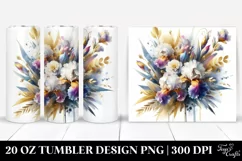 Vibrant Bouquet Gold Foil Iris | 20 Oz Tumbler Product Image 1