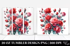 Vibrant Red Roses Glossy | 20 oz Tumbler Product Image 1