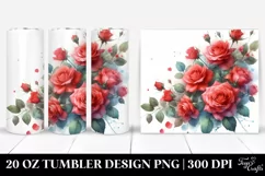 Vibrant Red Roses Glossy | 20 oz Tumbler Product Image 1